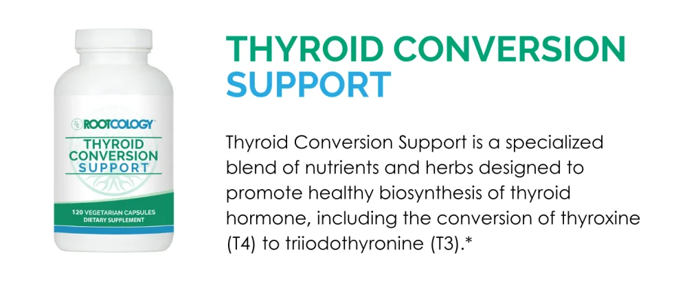 Rootcology by Izabella Wentz | Thyroid Conversion Support | Specialized Blend of Nutrients and Herbs for Thyroid Support | 120 Capsules, 60 Servings - Thyroid Conversion Support