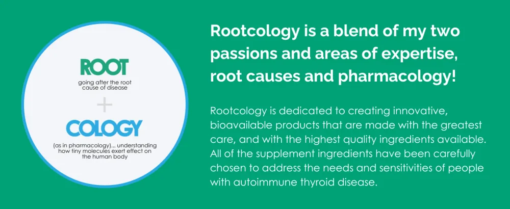 Rootcology by Izabella Wentz | Thyroid Conversion Support | Specialized Blend of Nutrients and Herbs for Thyroid Support | 120 Capsules, 60 Servings - Thyroid Conversion Support