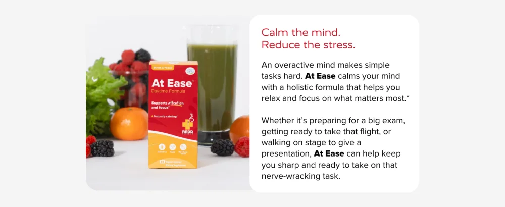 Redd Remedies, at Ease, Supports Relaxation and Stress Resistance, 80 Vegan Capsules Daytime - At Ease