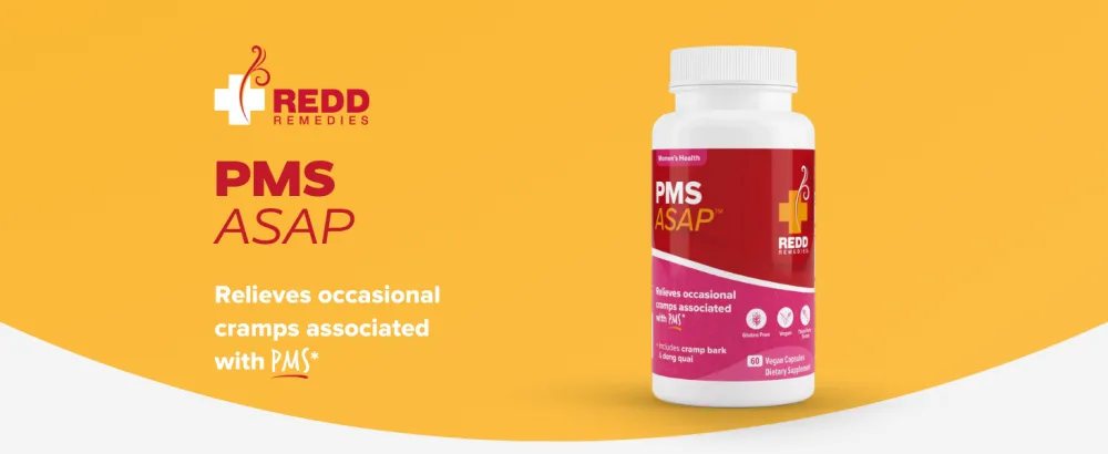 Redd Remedies, PMS ASAP, Includes Cramp Bark & Dong Quai, 60 Vegan Capsules - PMS ASAP
