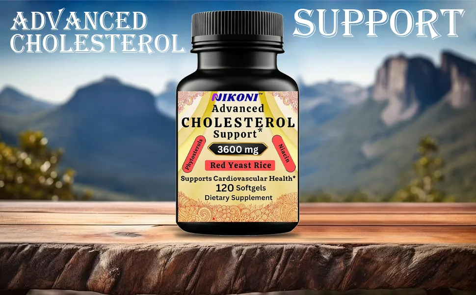 Nikoni Advanced Cholesterol Support 3600 mg Plant Sterols with 14-in-1 Supplement -120 softgels 120 Softgelss - B0DTK7D3DM