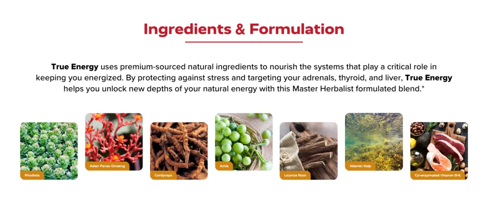 Redd Remedies, True Energy, Supports Energy Production and Stamina, 50 Vegan Capsules Standard Packaging - True Energy