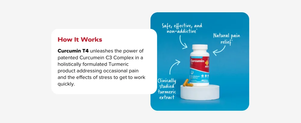 Redd Remedies, Curcumin T4, Advanced Turmeric Formula, 60 Vegan Capsules - Curcumin T4