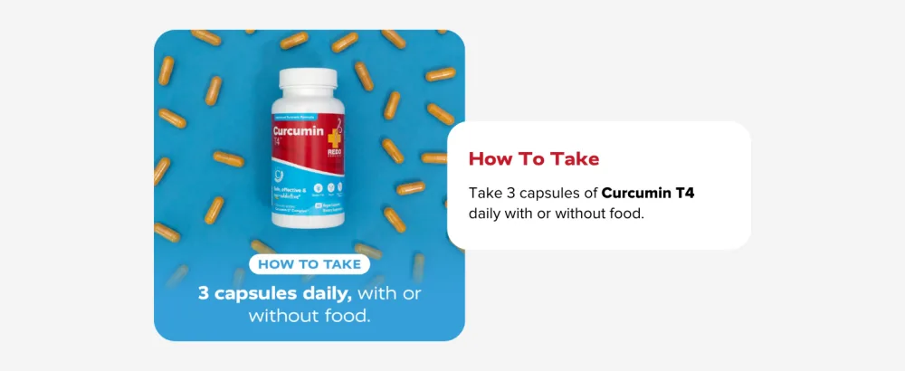 Redd Remedies, Curcumin T4, Advanced Turmeric Formula, 60 Vegan Capsules - Curcumin T4