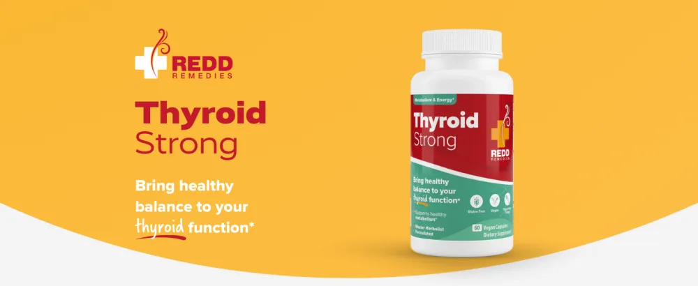Redd Remedies, Thyroid Strong, Supports Healthy Thyroid Function and Balance, 60 Vegan Capsules Standard Packaging - Thyroid Strong