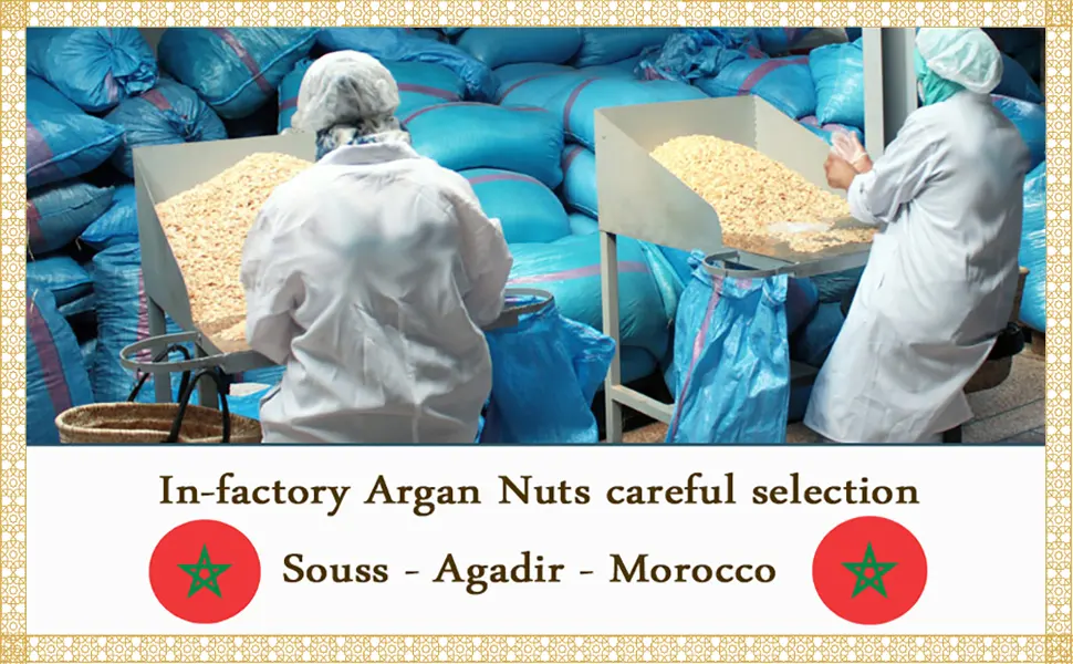 FERIHA Moroccan Extra Virgin Argan Oil, Cold Pressed, Premium Quality, Freshly Bottled in Souss-Agadir - Argan Oil Cold Press
