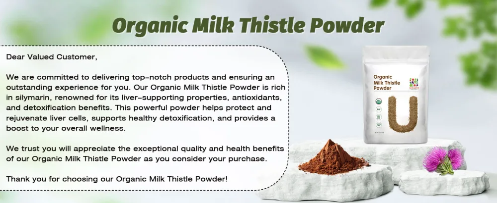 UNLEASH'D ORGANIC Milk Thistle Powder 16oz Rich in Silymarin & Antioxidants, 100% Pure Organic, Liver & Immune Support A1 - note