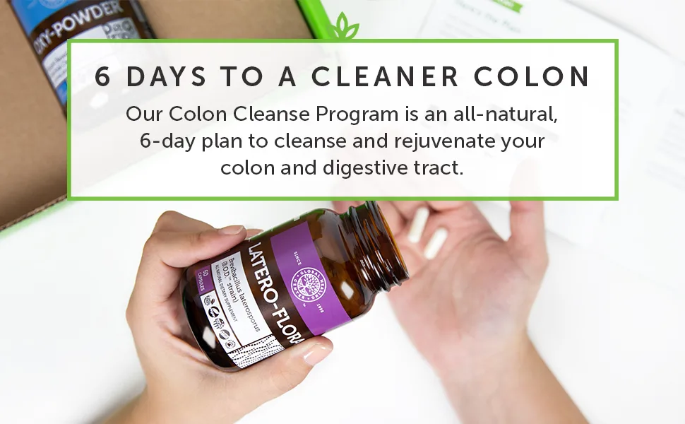 Global Healing Center Colon Cleanse Program  6-Day Quick Cleanse with Step-by-Step Instructions - Oxygen Based and Natural Colon Cleanse Paired with Probiotic Supplement For Healthy Digestion Support - seniors complex synergy connect raw good adults soluble daily oral mouth food formula peak mega nova