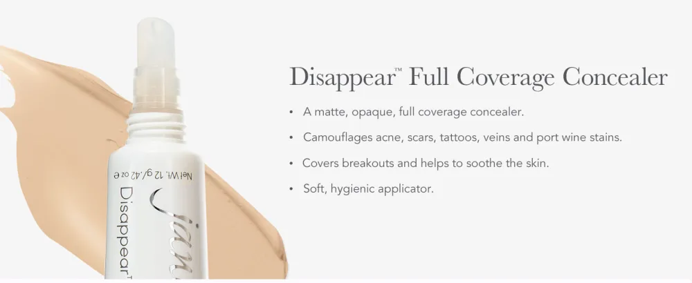 jane iredale Disappear Full Coverage Concealer Light - jane iredale concealer disappear full coverage acne concealer blemish scar cover up makeup