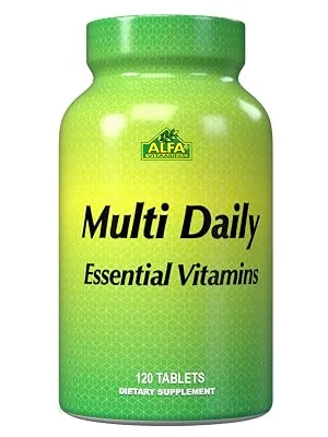 ALFA VITAMINS Multi Daily Vitamins Essential Vitamins to Support The Immune System and Promote a Healthy Lifestyle - 120 Tablets - echinacea, vitamins, healthy vitamins, essential vitamins