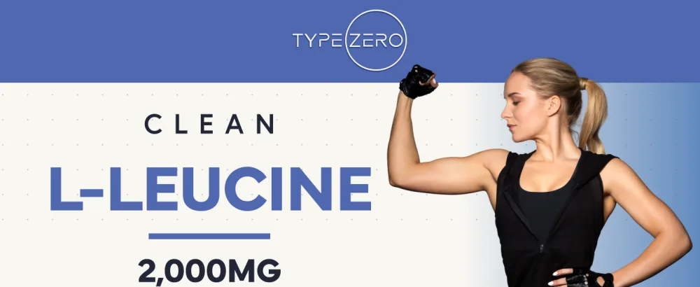 Type Zero L-Leucine Capsules (2000mg per Serving) 120 Capsules - 30 Servings - Type Zero L-Leucine