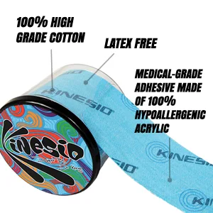 Kinesio Tex Performance + - Therapeutic Knee and Shoulder Medical Tape - Red - 2in x 16.4 ft Roll - Kinesio
