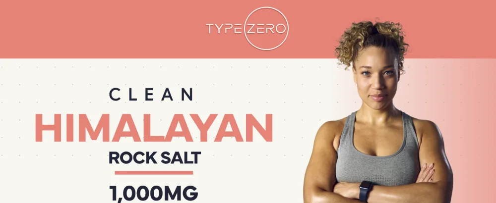 Type Zero Himalayan Rock Salt Capsules (120 Capsules) (1000mg per Serving) - Type Zero Himalayan Rock Salt