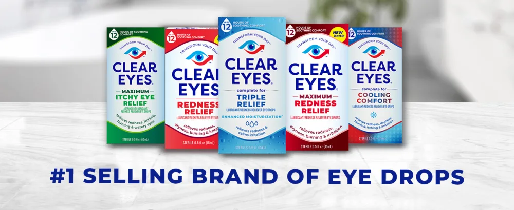 Clear Eyes 7 Symptom Relief Eye Drops, 0.5 Fl Oz (Pack of 3) - Clear eyes portfolio