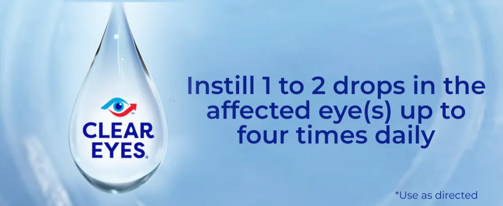 Clear Eyes 7 Symptom Relief Eye Drops, 0.5 Fl Oz (Pack of 3) - directions
