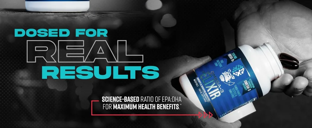 Gorilla Mind Omega-3 Elixir | 2210mg Fish Oil Re-Esterified Triglyceride Form | EPA, DHA + 2 Fatty Acids | Astaxanthin Infusion for Bolstered Integrity | 3rd Party & Rancidity Tested | 60 Softgels - Gorilla Mode