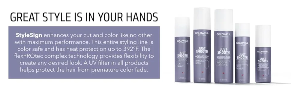 Goldwell StyleSign Just Smooth Flat Marvel Straightening Balm  3.3 Fl Oz - style, sign, stylesign, just, smooth, straight, straightening, straighten