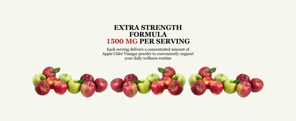 NOPA Leaf Apple Cider Vinegar Capsules 1500 mg per Serving 120 Capsules Dietary Supplement, Non-GMO - Apple