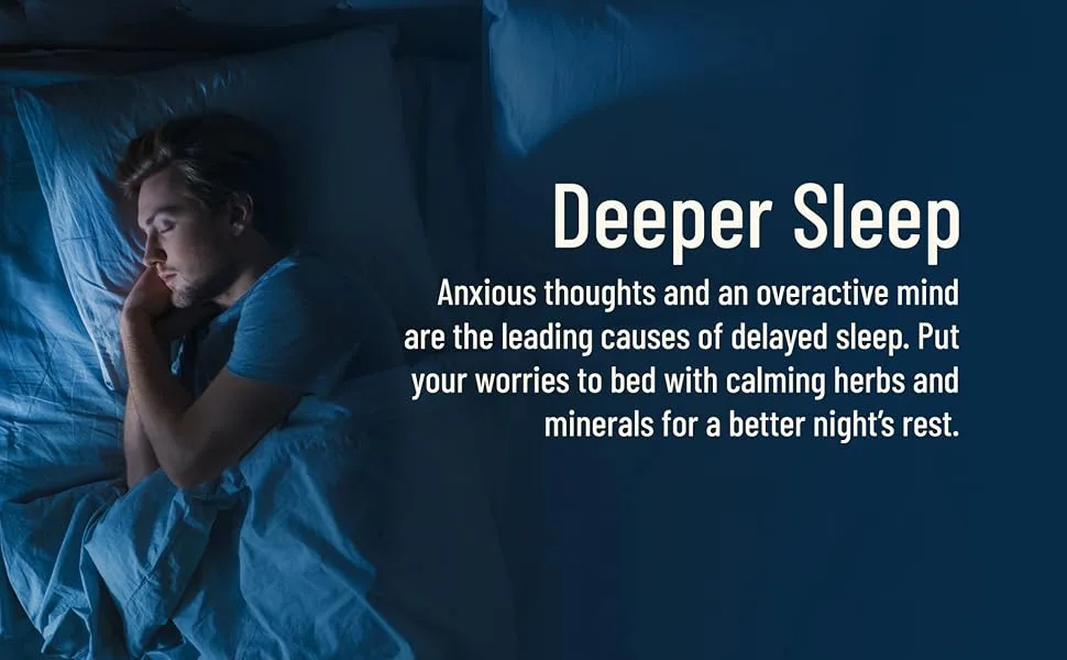 Snap Supplements Natural Sleep Aid with Melatonin & Valerian Root Supports Relaxation, Restful Deep Sleep & Nighttime Recovery 60 Capsules - control anxiety