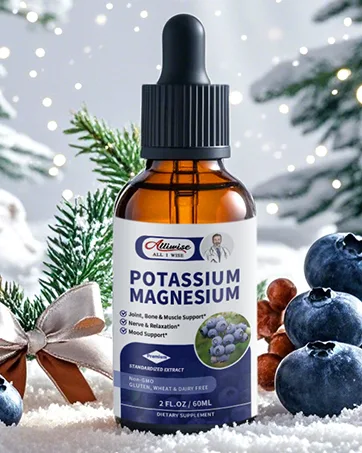 Alliwise 2 Pack Potassium Magnesium Supplement Liquid - High Absorption Calm Magnesium Complex & Potassium Plus Calcium, Vitamin D3, Zinc for Leg Cramps & Bone & Energy & Immune Support - 4 Fl oz - potassium magnesium