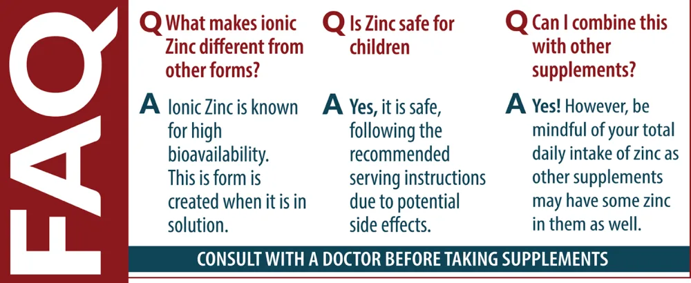 Anderson Ionic Zinc Complex, Liquid Drops for Immune Support, 15mg Zinc Sulfate per Serving, Balanced Trace Mineral Dietary Supplement for Women, Men, 60 Servings, 2oz Bottle - FAQ what makes ionic zinc different from other forms
