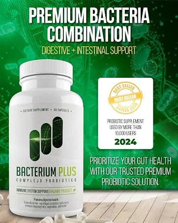 BACTICURE Bacterium Plus, Natural Product, Immune System Support, Patented Formula, Original Product - 120 Count - Pack of 2 - Bacterium Plus - Natural Premium Probiotic