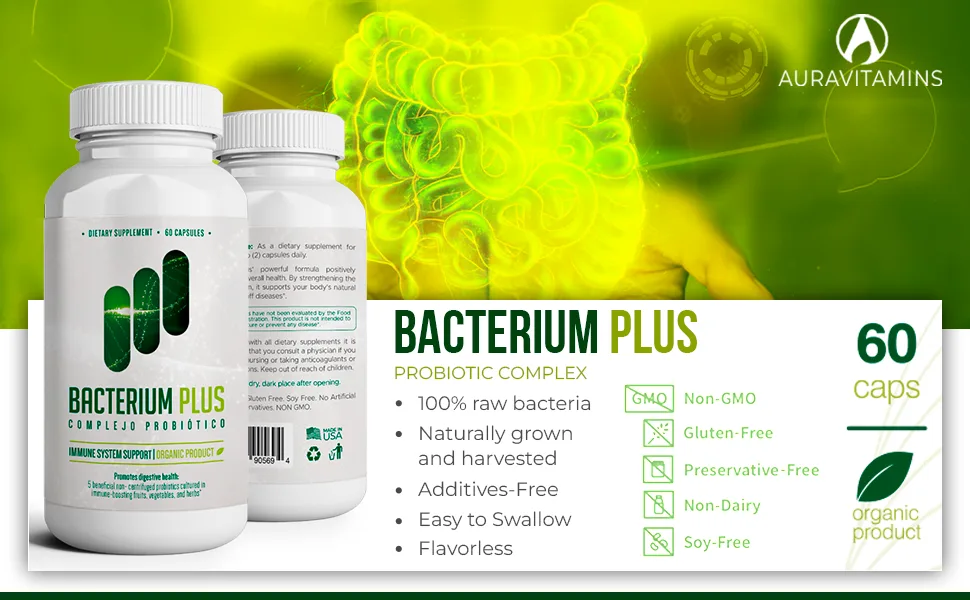 BACTICURE Bacterium Plus, Natural Product, Immune System Support, Patented Formula, Original Product - 120 Count - Pack of 2 - product information 6