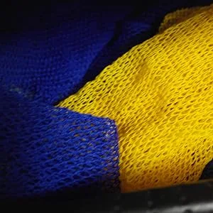 African Bathing Sponge - 3 PK - Blue and yellow bath sponge