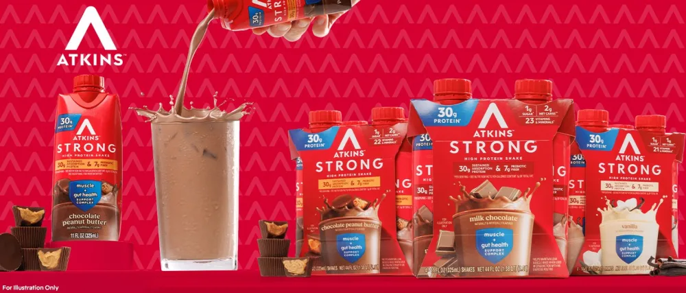 Atkins Protein Wafer Crisps Bundle, Peanut Butter & Chocolate Cr me, Keto Friendly, 5 Count Each - Image of Atkins Shakes with works