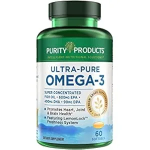 Purity Products - Ultra Pure Omega 3 ,60 softgels Lemon 60 Count (Pack of 1) - product information 15