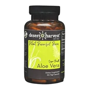 Desert Harvest Bladder Support Bundle - Super Strength Aloe Vera Capsules, Calcium and Vitamin D3, Quercetin, IC Support - Super-Strength Aloe Vera Supplement