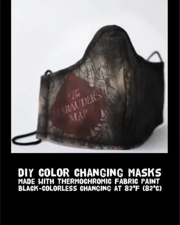 Temperature Activated Thermochromic Powder Pigment Black Changing to COLORLESS (Translucent White) at 158F/70C Perfect for Electronics Overheating Indicator Black-colorless 158f/70c - color changing mask