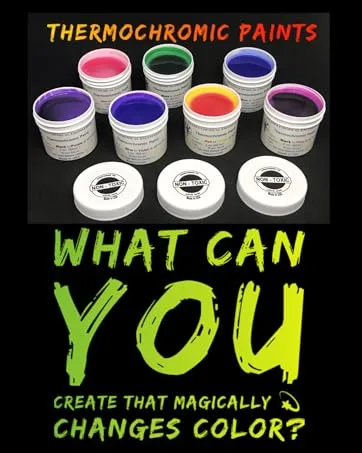 Temperature Activated Thermochromic Powder Pigment Black Changing to COLORLESS (Translucent White) at 158F/70C Perfect for Electronics Overheating Indicator Black-colorless 158f/70c - Color Changing Paints