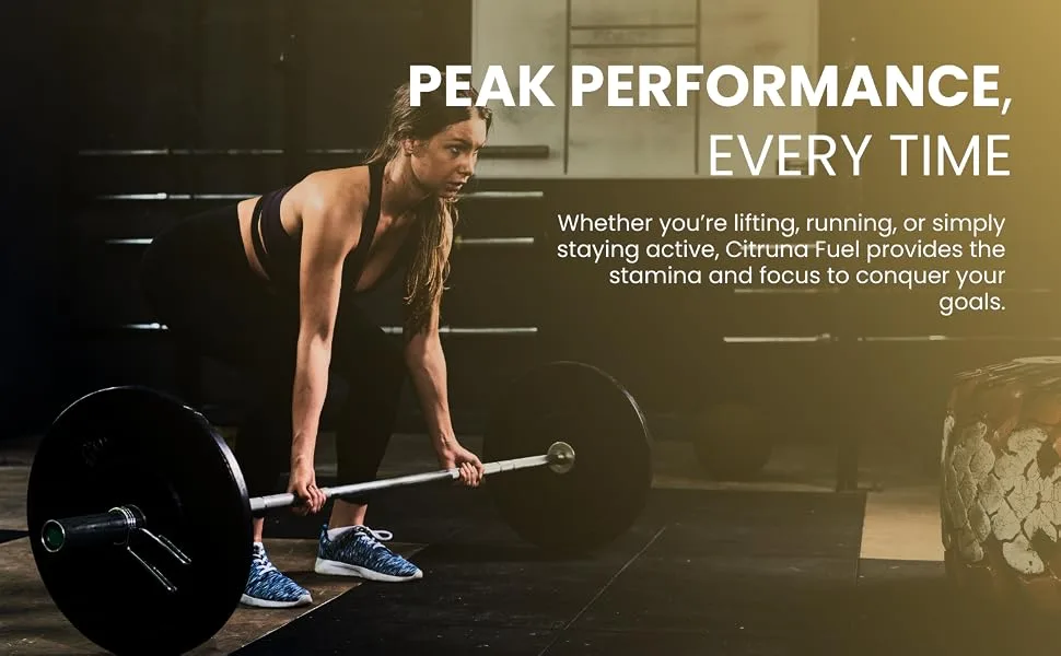 Citruna Fuel Pre Workout Mix and Energy Supplement, Zero Sugar Drink with B-Complex Vitamins to Boost Strength, Sharpen Focus, and Increase Endurance - 30 Servings, Cherry Limeade Flavor - Pre Workout Supplement