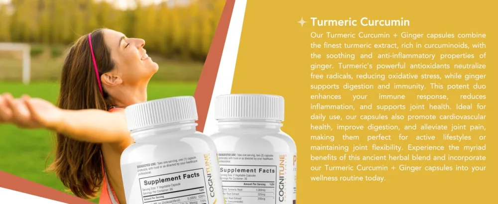 CogniTune Immune & Cardiovascular Support Bundle - Vitamin D3 5000IU + Vitamin K2 with Turmeric Curcumin & Ginger - Bundle Immunity and Heart Health