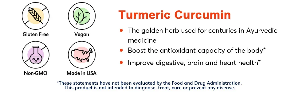 Innate Vitality Turmeric Curcumin Supplement 1800mg with Black Pepper 95% Curcuminoids, Extra Strength & Enhanced Absorption, Antioxidant, 90 Caps - Innate Vitality Turmeric Curcumin