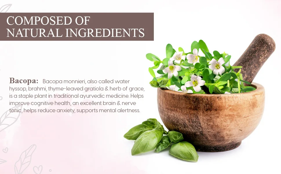 AKSHAR Ayurveda - Bacopa 500mg Brahmi Supplement, Rejuvenate System, Bacopa Pills to Support Cognitive Function for Adults, Vegan Cruelty Free Bacopa Monnieri (60 Count) - product information 17