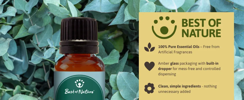 Eucalyptus Essential Oil for Diffuser Aromatherapy Best of Nature 100% Pure Undiluted Oils for DIY, Home Fragrance, and Topical Use - Best of Nature Eucalyptus 100% Pure Undiluted Essential Oil Skincare Self Care and DIY Soap Making