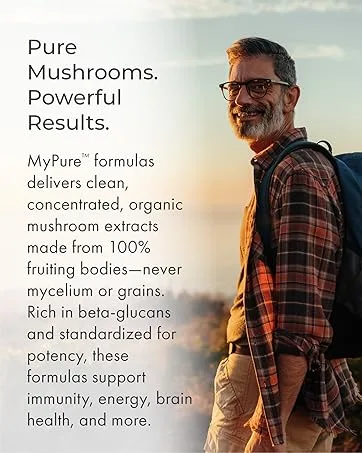Ionic Fizz Calcium Plus by Pure Essence - Perfect Calcium/Magnesium Ratio with Vitamin A, B, C, D and Potassium Strong Bones - Mixed Berry - 7.41 oz - Pure Mushrooms. Powerful Results. - intro about MyPure mushroom formulas