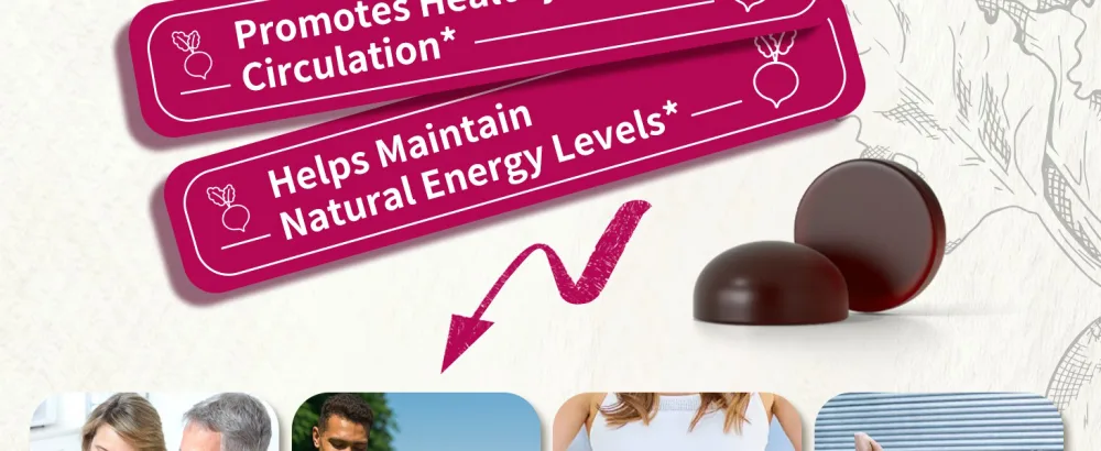 NUISM Organic Beet Root Gummies, Mixed Berry Flavor Supplements,Natural Extract, 21:1 Concentrate, Sugar Free Chews, Energy, Vitality & Performance Support, Beetroot Gummies - BEETROOT
