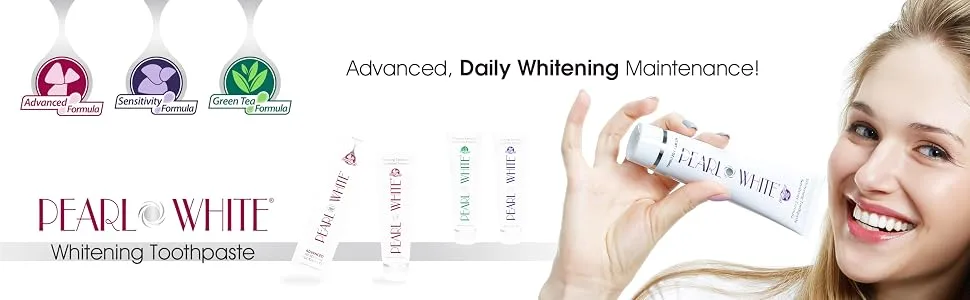 BEYOND Pearl White Whitening Toothpaste (Advanced, 2 Pack of 4.6 oz / 130 g) Advanced 9.52 Ounce (Pack of 1) - Pearl White Whitening Toothpaste