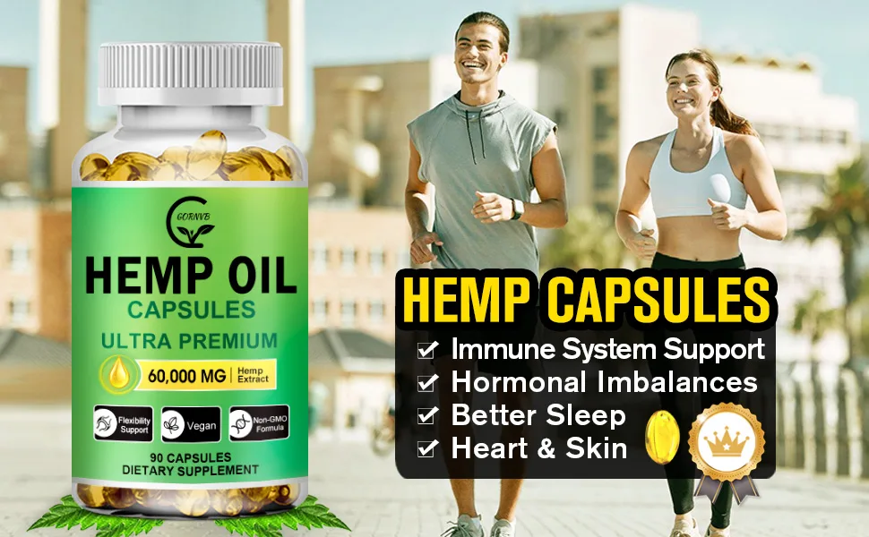 (2-Pack) High Potency Hemp Oil Capsules - 180 Veggie Softgels - 60,000 Maximum Strength, Immune System Support, Focus Calm, Relaxation, Mood, Pure Extract, Organic, Vegan, Non-GMO - product information 17