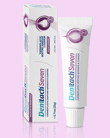 Denttach Seven Denture Adhesive, Thermoplastic Denture Adhesive Up to 7 Days, Extra Strong Waterproof, Secure Denture Grip & Cushion, Refit, Reliner for Upper & Lower Dentures, Comfortable, Zinc Free 1 - denttach seven denture adhesive