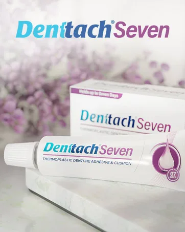 Denttach Seven Denture Adhesive, Thermoplastic Denture Adhesive Up to 7 Days, Extra Strong Waterproof, Secure Denture Grip & Cushion, Refit, Reliner for Upper & Lower Dentures, Comfortable, Zinc Free 1 - denture glue
