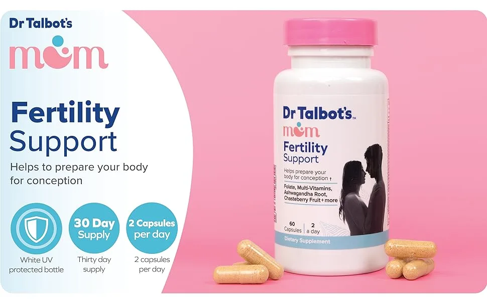 Dr. Talbot's Mom Fertility Support Multi-Vitamins - Aids Ovulation and Prepares Body for Conception - 60 Capsules - Fertility, support, pregnancy, care