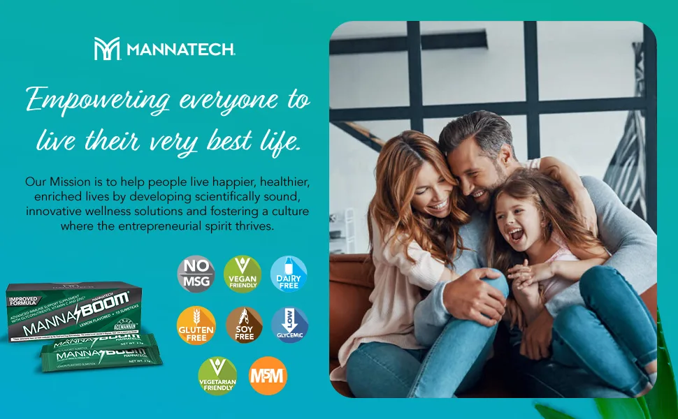 Mannatech Advanced Immune Support Supplement - 150% More Vitamin C, Increased Manapol, Zinc & Glyconutrients for Immunity in MannaBOOM, 10 Slimsticks - certification