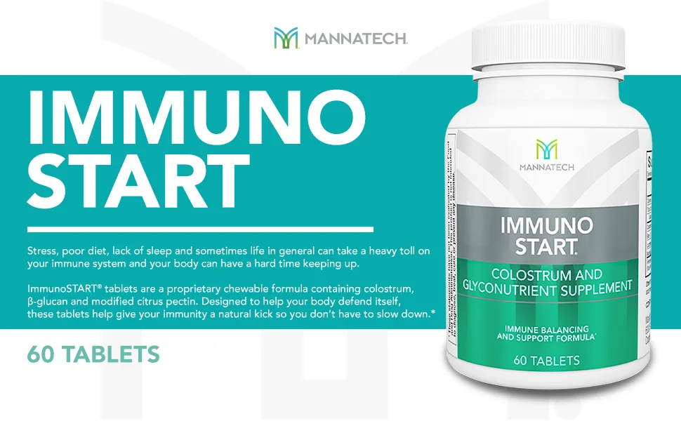 Mannatech ImmunoSTART Supplement Supports The Body s Natural Immune Response 60 Tablets Formulated for Immune Balance and Support - description