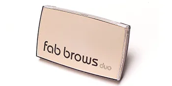 Fab Brows Duo Eyebrow Kit  Ultimate Brow Stencil Kit with Compact Powder Mirror and Eyebrow Shaper  Waterproof Eye Makeup Contour Palette Set for Eyebrow  Eyebrow Cosmetics  (Light/Medium Brown) - stain liner sombras travel melt finish lightener pressed perfect little sun magical style candy