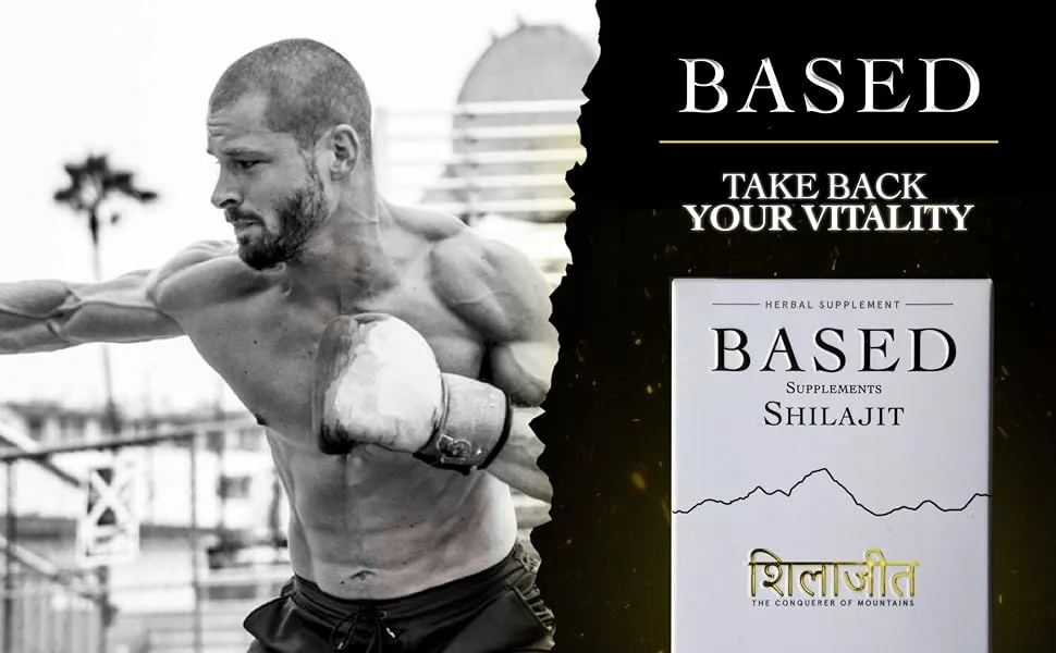 Based Shilajit | Pure Shilajit Tablets with Max Potency, Energy & Immune Support for Men and Women | Rich in Fulvic Acid and 85+ Trace Minerals, 60 Tablets - Shilajit Tablets
