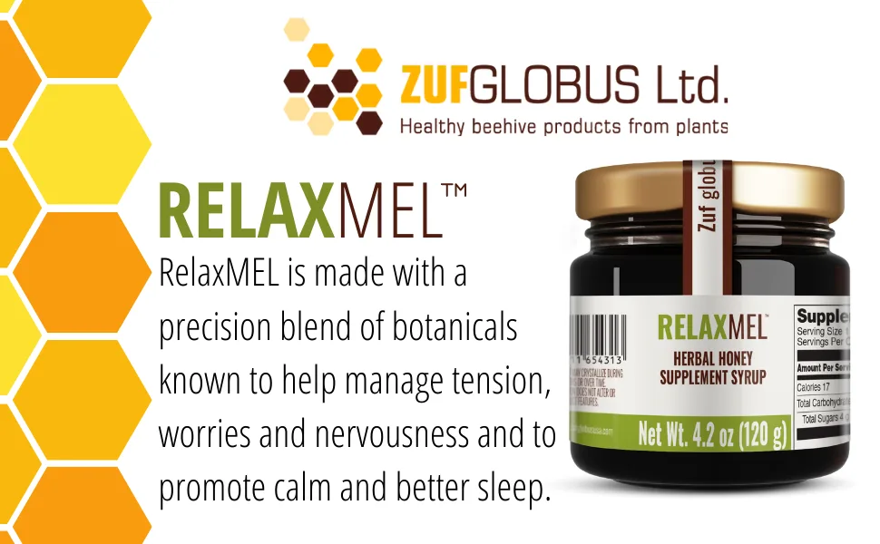 LIFEMEL Zuf Globus: RelaxMEL | Supports reducing Tension | Supports Better Sleep | Honey Supplement | Botanicals - relax